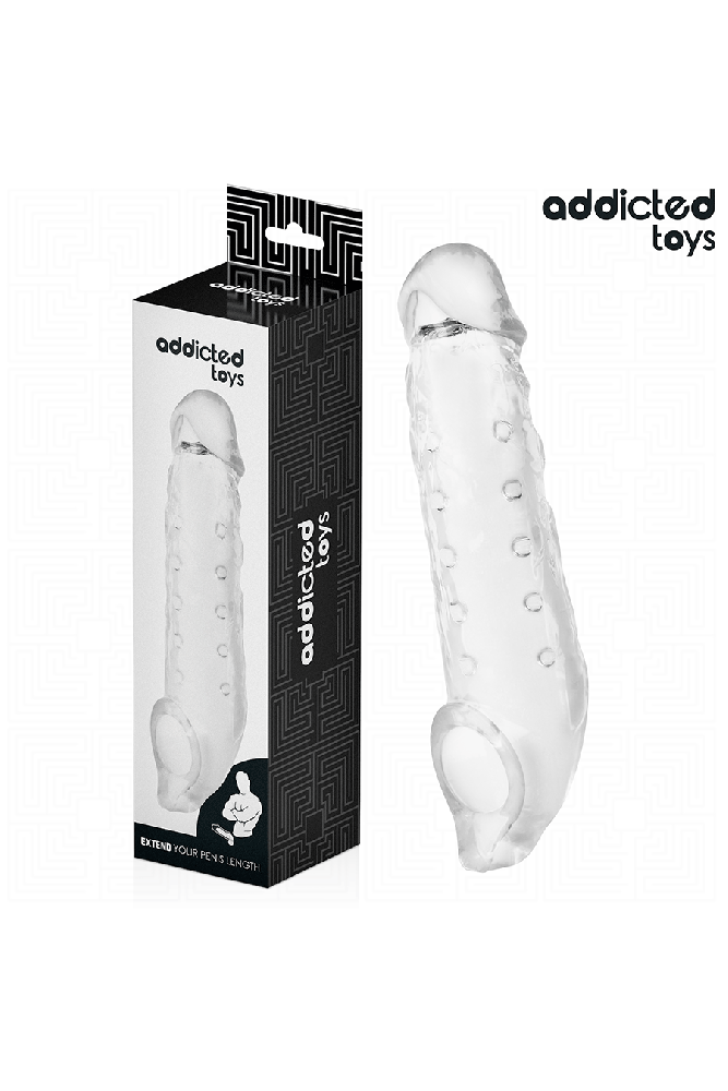 ADDICTED TOYS - GUAINA PER PENE TRASPARENTE TAGLIA M 27 CM