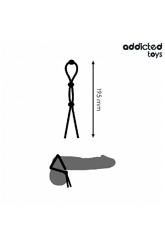 ADDICTED TOYS - CORDA IN SILICONE PER IL PENE A TRIPLO ANELLO