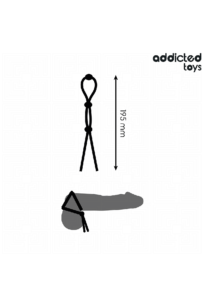 ADDICTED TOYS - CORDA IN SILICONE PER IL PENE A TRIPLO ANELLO