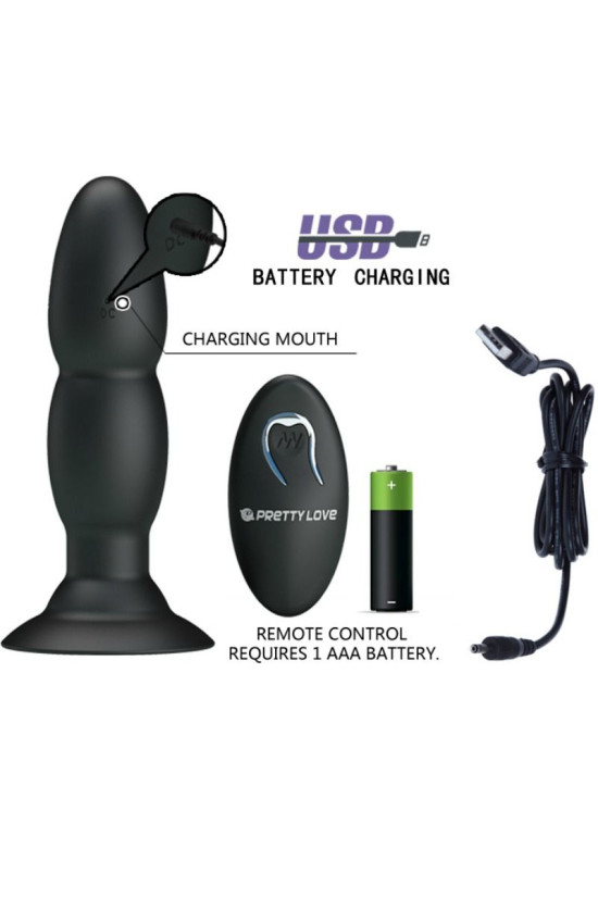 PRETTY LOVE - SPINA VIBRATORE E ROTAZIONE TRAMITE TELECOMANDO