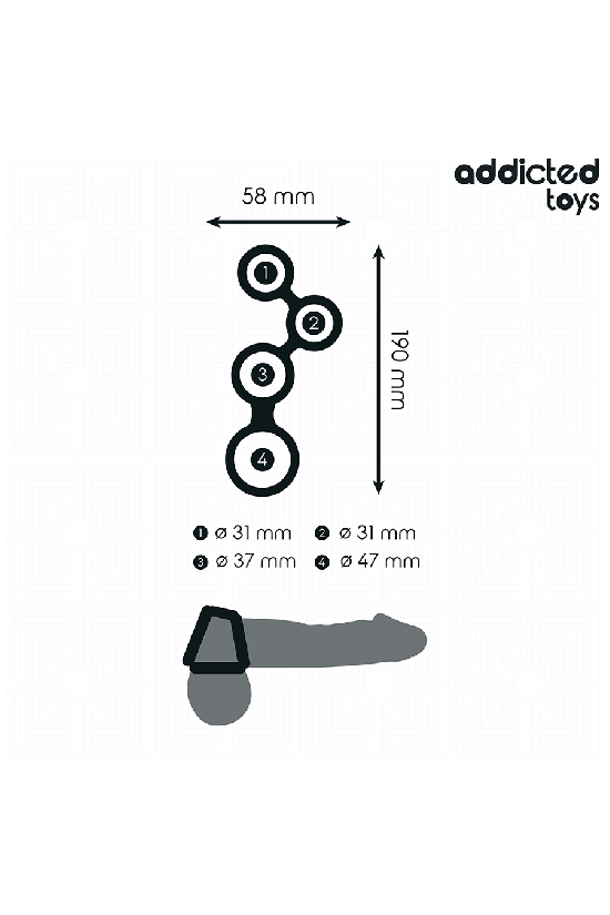 ADDICTED TOYS - ANELLO PER PENE CON DIVISORI PER TESTICOLI