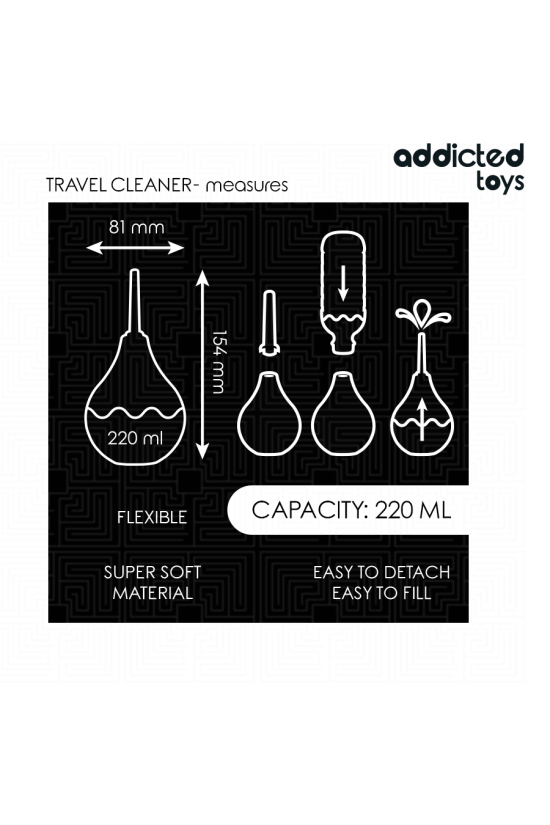 ADDICTED TOYS - DETERGENTE ANALE DA VIAGGIO TAGLIA L 220 ML