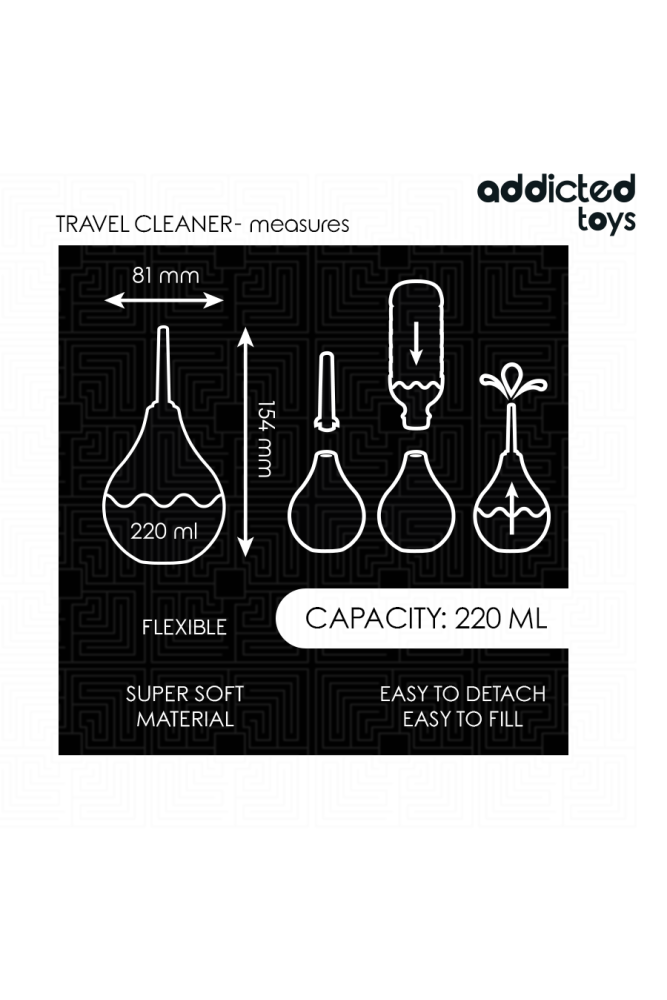 ADDICTED TOYS - DETERGENTE ANALE DA VIAGGIO TAGLIA L 220 ML