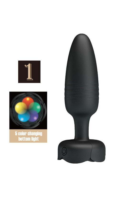 PRETTY LOVE - TARION PLUG ANALE CON LUCE LED NERO 12