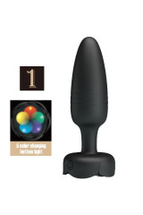 PRETTY LOVE - TARION PLUG ANALE CON LUCE LED NERO 12