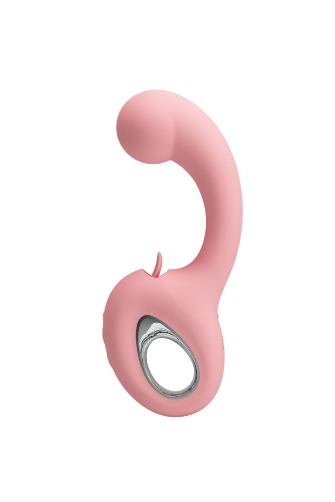 PRETTY LOVE - ERYNNYES VIBRATORE PUNTO G + STIMOLATORE CLITORIDEO 10 VIBRAZIONI ROSA