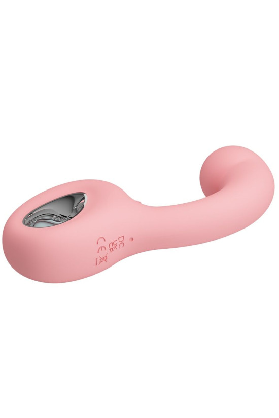 PRETTY LOVE - ERYNNYES VIBRATORE PUNTO G + STIMOLATORE CLITORIDEO 10 VIBRAZIONI ROSA
