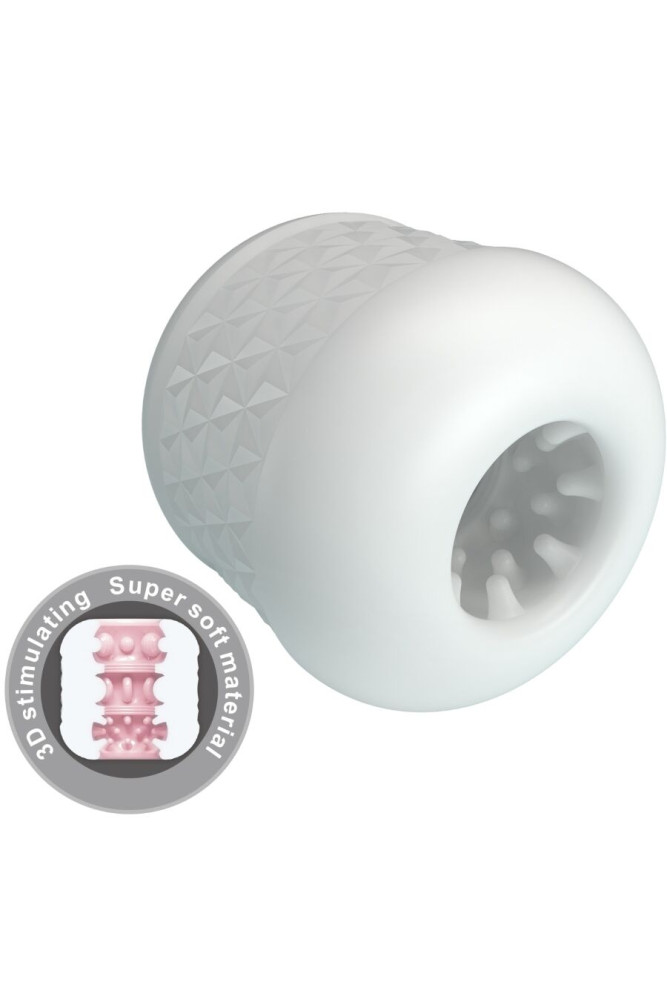 PRETTY LOVE - MASTURBATORE MASCHILE BIANCO CRYSTLE