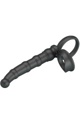 PRETTY LOVE - TATUM ANELLO PER PENE VIBRANTE CON TAPPO 10 VIBRAZIONI NERO