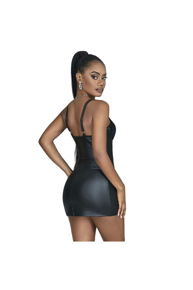 SUBBLIME - 957575 ABITO IN PELLE CON ZIP NERO L/XL