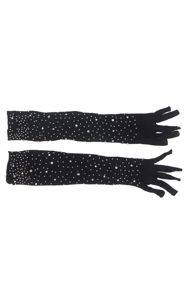 SUBBLIME - 957469SHINE GUANTI TRASPARENTI NERI S/M