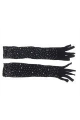 SUBBLIME - 957469SHINE GUANTI TRASPARENTI NERI S/M
