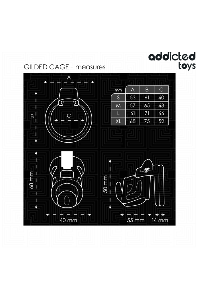 ADDICTED TOYS LOCKED - GABBIA PER PENE GILDEN CAGE 8