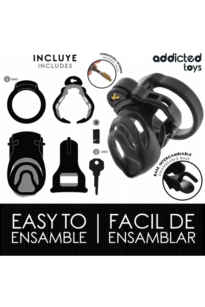 ADDICTED TOYS LOCKED - GABBIA PER PENE CON BLOCCAGGIO ETERNO 9 CM