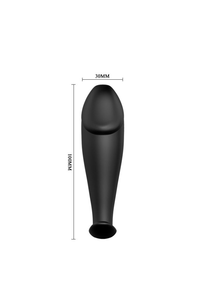 PRETTY LOVE - PLUG ANALE IN SILICONE FORMA DEL PENE E 12 MODALIT DI VIBRAZIONE NERO