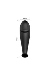 PRETTY LOVE - PLUG ANALE IN SILICONE FORMA DEL PENE E 12 MODALIT DI VIBRAZIONE NERO