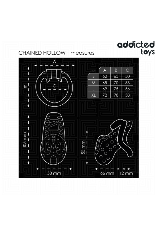 ADDICTED TOYS LOCKED - GABBIA PER PENE CAVA CON CATENA 10