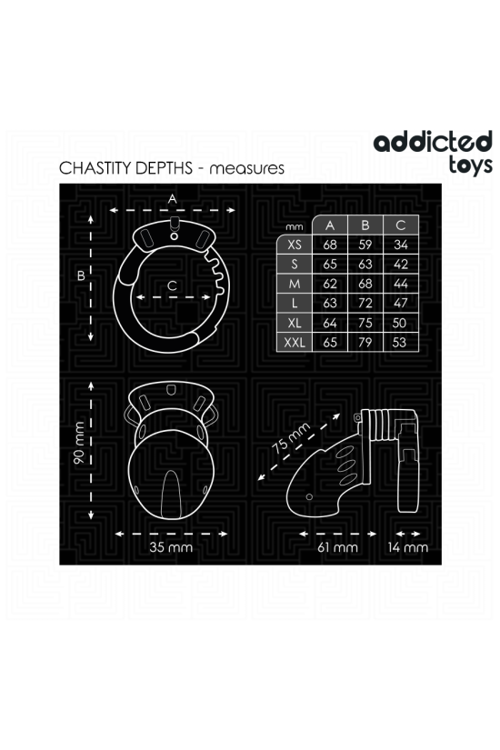 ADDICTED TOYS BLOCCATO - GABBIA PER PENE PROFONDA DI CASTITÀ 7