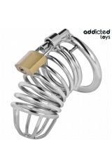 ADDICTED TOYS LOCKED - GABBIA PER PENE IN METALLO CON CELLULE DI FERRO TAGLIA M
