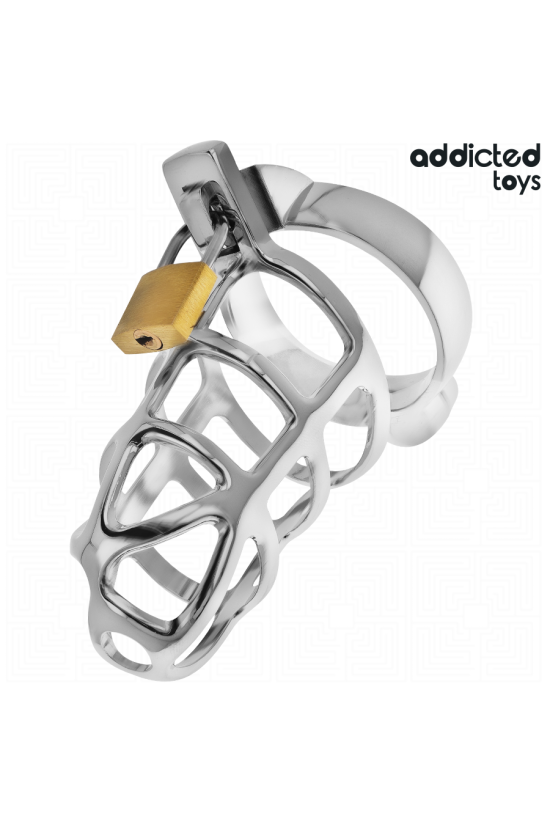 ADDICTED TOYS LOCKED - GABBIA PER PENE IN METALLO CON BLOCCAGGIO ARGENTO TAGLIA S