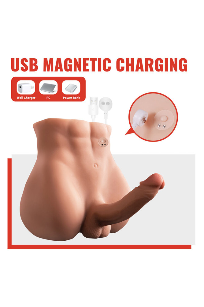 XISE - BERTLETT DILDO ASS DILDO REALISTICO E MASTURBATORE ANALE POSIZIONE FRONTALE CON SPINTA 18 CM