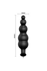 PRETTY LOVE - PLUG ANALE IN SILICONE EXTRA STIMOLAZIONE E 12 MODALIT DI VIBRAZIONE NERO