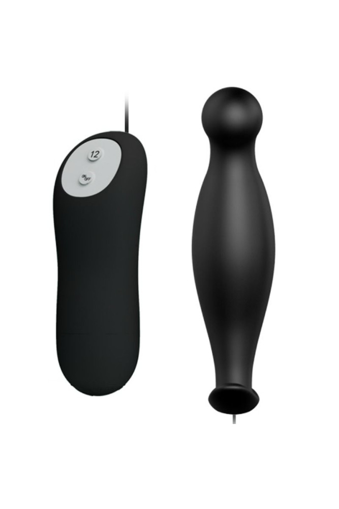 PRETTY LOVE - PLUG ANALE IN SILICONE 12 MODALIT DI VIBRAZIONE NERO