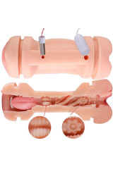 SHEQU - KAY DOPPIO MASTURBATORE CON DOPPIA BOCCA E VIBRAZIONE DELLA VAGINA