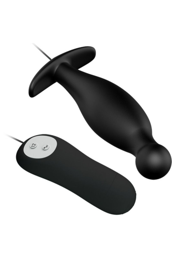 PRETTY LOVE - PLUG ANALE IN SILICONE 12 MODALIT DI VIBRAZIONE NERO