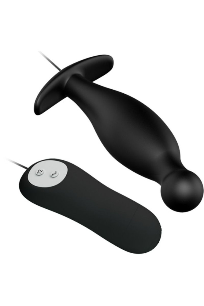 PRETTY LOVE - PLUG ANALE IN SILICONE 12 MODALIT DI VIBRAZIONE NERO