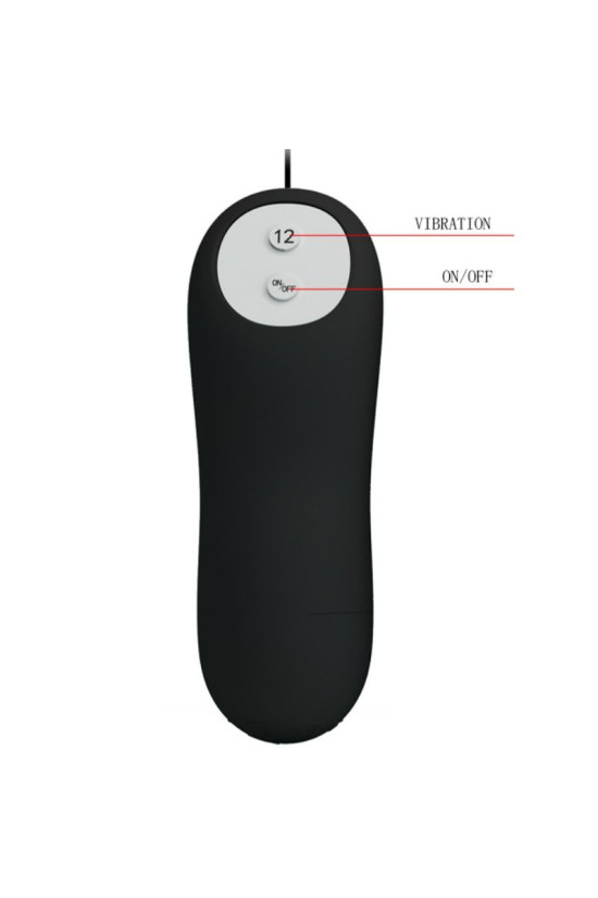 PRETTY LOVE - PLUG ANALE IN SILICONE 12 MODALIT DI VIBRAZIONE NERO