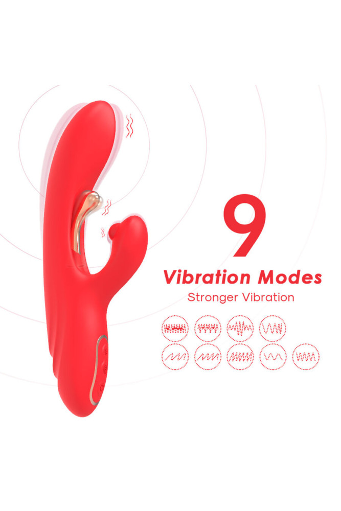 ARMONY - VIBRATORE STIMOLATORE PUNTO G E CLITORIDE CON LINGUA OSCILLANTE ROSSO