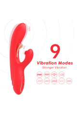 ARMONY - VIBRATORE STIMOLATORE PUNTO G E CLITORIDE CON LINGUA OSCILLANTE ROSSO