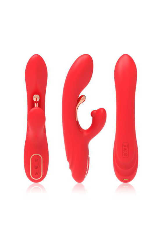 ARMONY - VIBRATORE STIMOLATORE PUNTO G E CLITORIDE CON LINGUA OSCILLANTE ROSSO