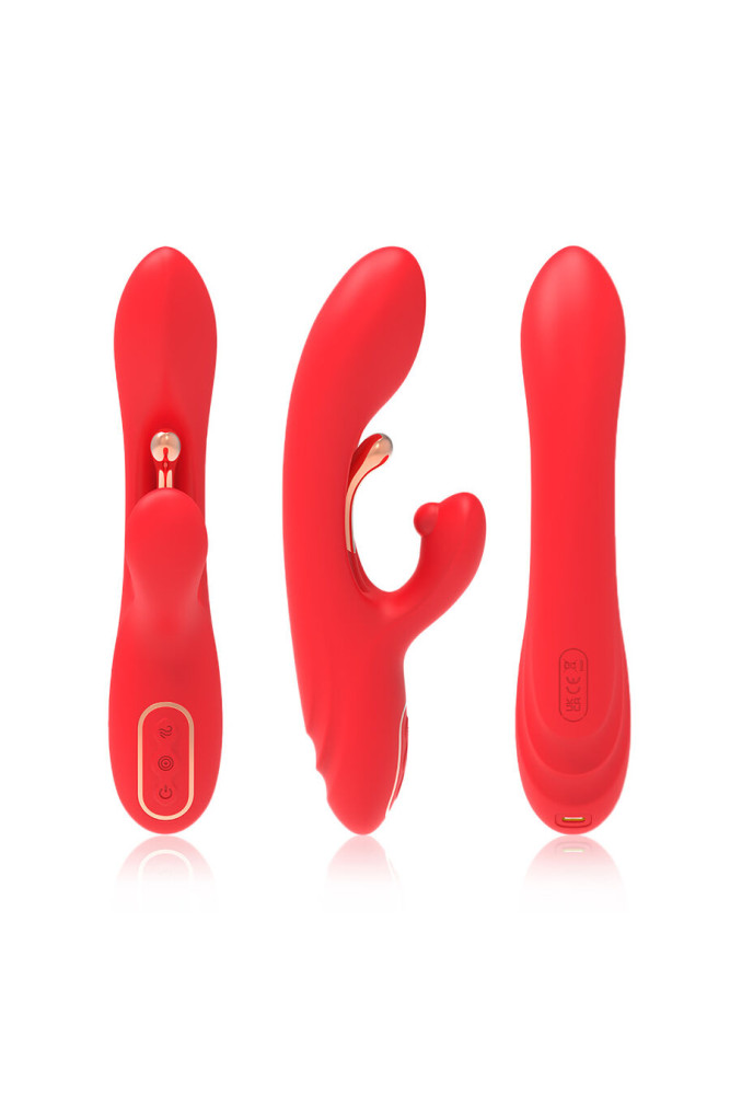 ARMONY - VIBRATORE STIMOLATORE PUNTO G E CLITORIDE CON LINGUA OSCILLANTE ROSSO