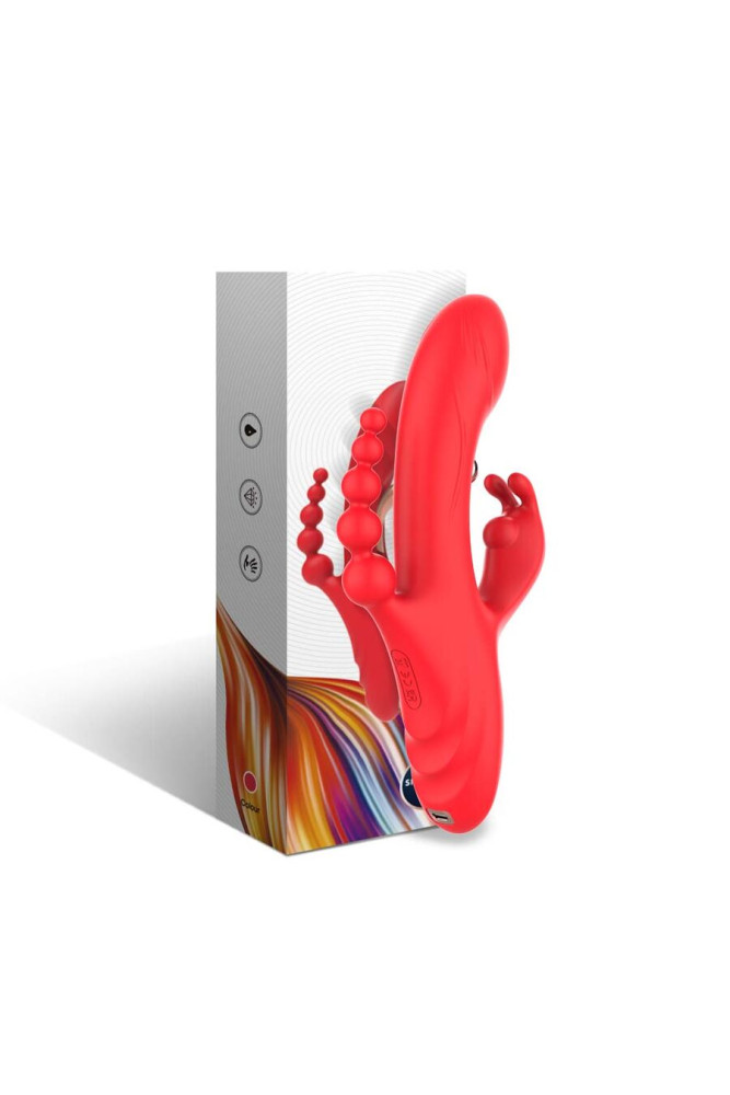 ARMONY - VIBRATORE STIMOLATORE PUNTO G E CLITORIDE ROSSO