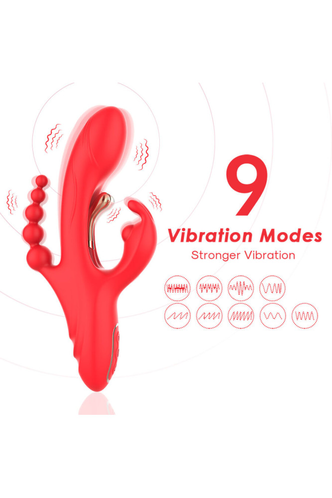 ARMONY - VIBRATORE STIMOLATORE PUNTO G E CLITORIDE ROSSO