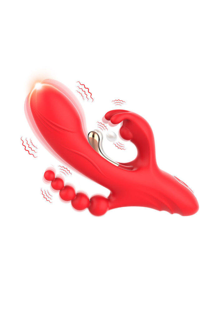 ARMONY - VIBRATORE STIMOLATORE PUNTO G E CLITORIDE ROSSO