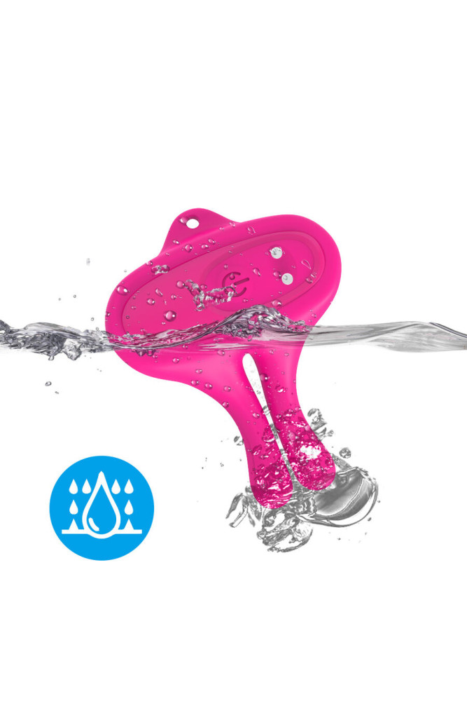 ARMONY - MORSETTI PER CAPEZZOLI MAGNETICI VIBRANTI A FORMA DI CONIGLIO ROSA