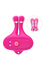 ARMONY - MORSETTI PER CAPEZZOLI MAGNETICI VIBRANTI A FORMA DI CONIGLIO ROSA