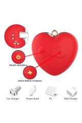 ARMONY - MORSETTI PER CAPEZZOLI MAGNETICI CON VIBRAZIONE A FORMA DI FARFALLA ROSSI