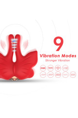 ARMONY - MORSETTI PER CAPEZZOLI MAGNETICI CON VIBRAZIONE A FORMA DI FARFALLA ROSSI