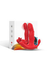 ARMONY - VIBRATORE ANALE PANTY C E STIMOLATORE PUNTO G TELECOMANDO ROSSO