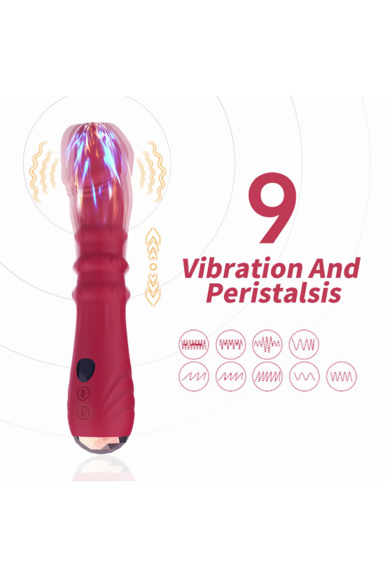 ARMONY - DILDO VIBRATORE STIMOLATORE PUNTO A TERMOREGOLABILE ROSSO