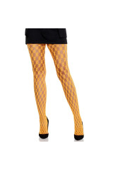 LEG AVENUE - COLLANT IN PIZZO CON OCCHIELLI NEON ARANCIONE