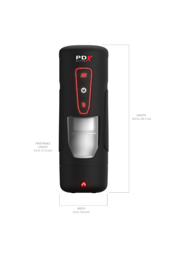 PDX ELITE - MASTURBATORE AUTOMATICO MILK ME HOTTER CON VIBRAZIONE A SPINTA E EFFETTO CALORE