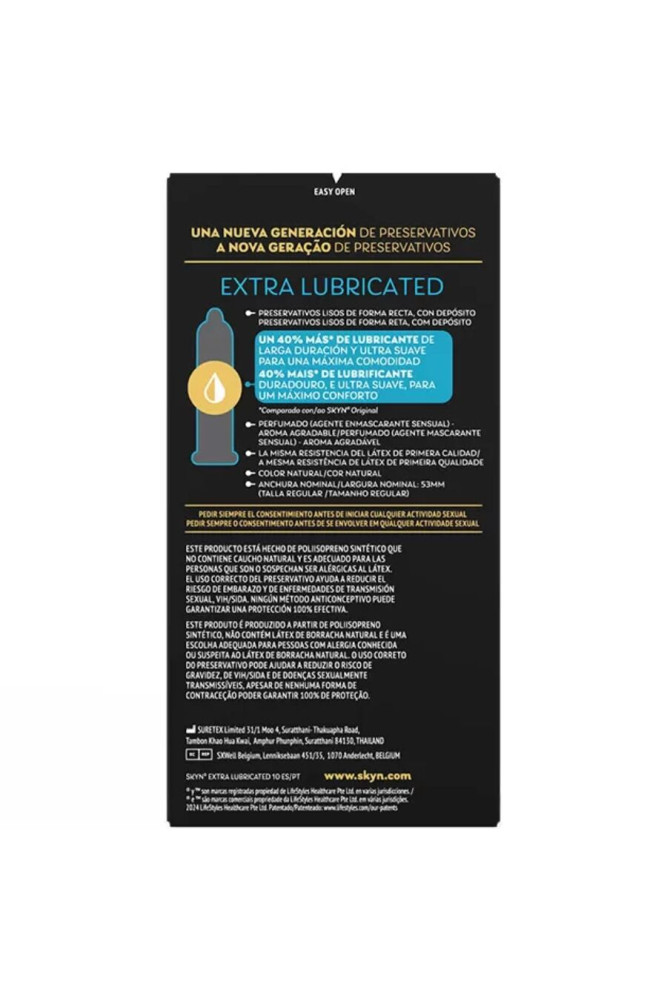 SKYN - PRESERVATIVO EXTRA LUBRIFICATO 10 UNITÀ