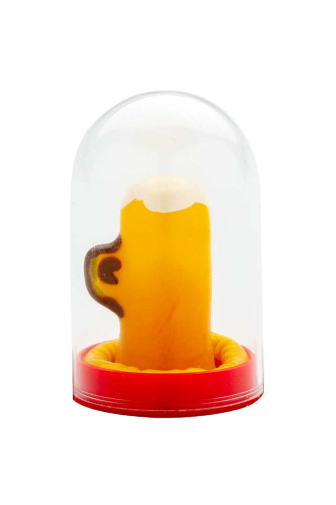 CONDOMERIE - PRESERVATIVI NOVITÀ DIPINTI A MANO BICCHIERE DI BIRRA