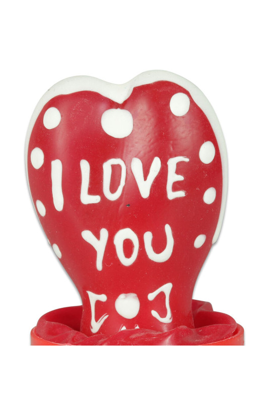CONDOMERIE - PRESERVATIVI NOVITÀ DIPINTI A MANO CUORE - MODELLO I LOVE YOU 1