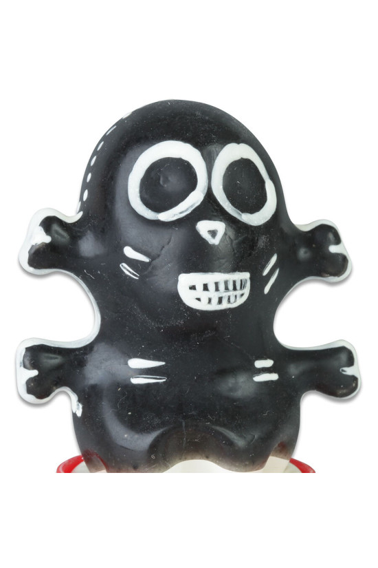 CONDOMERIE - PRESERVATIVI NOVITÀ DIPINTI A MANO TESCHIO MODELLO NERO 1